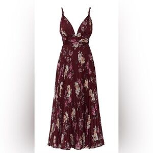 Jill Jill Stuart Zola Print Dress - Burgundy Floral Maxi Dress